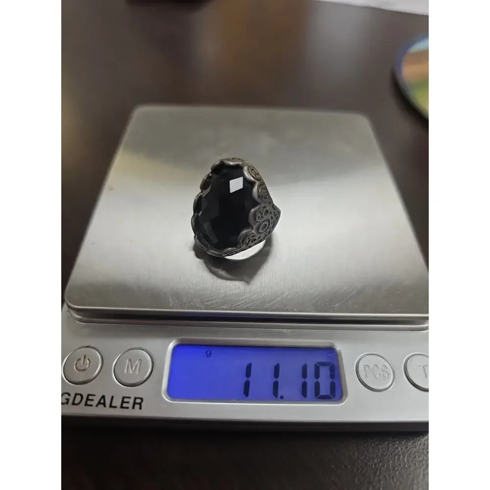 Vintage Sterling Silver Ring Wide‎ Art Size 6